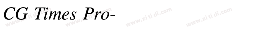 CG Times Pro字体转换